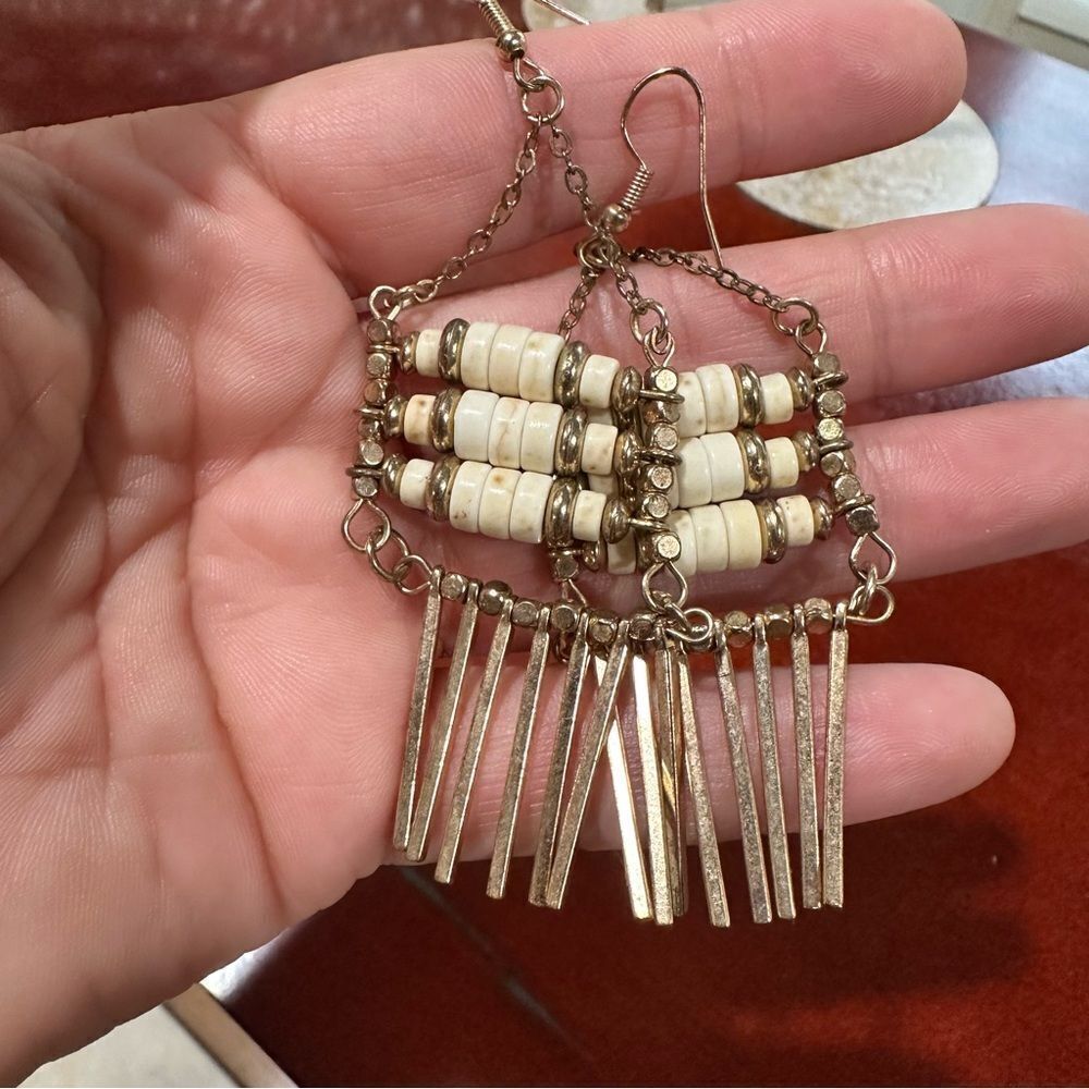 Beaded Boho Dangling Earrings